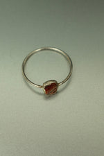 Carnelian Silver Ring - Size N 1/2