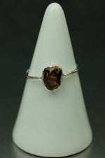 Tigers Eye Silver Ring - Size N