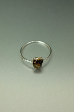 Tigers Eye Silver Ring - Size N