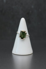 Triple Tourmaline Ring in Sterling Silver | Size M | Colourful Crystal Statement