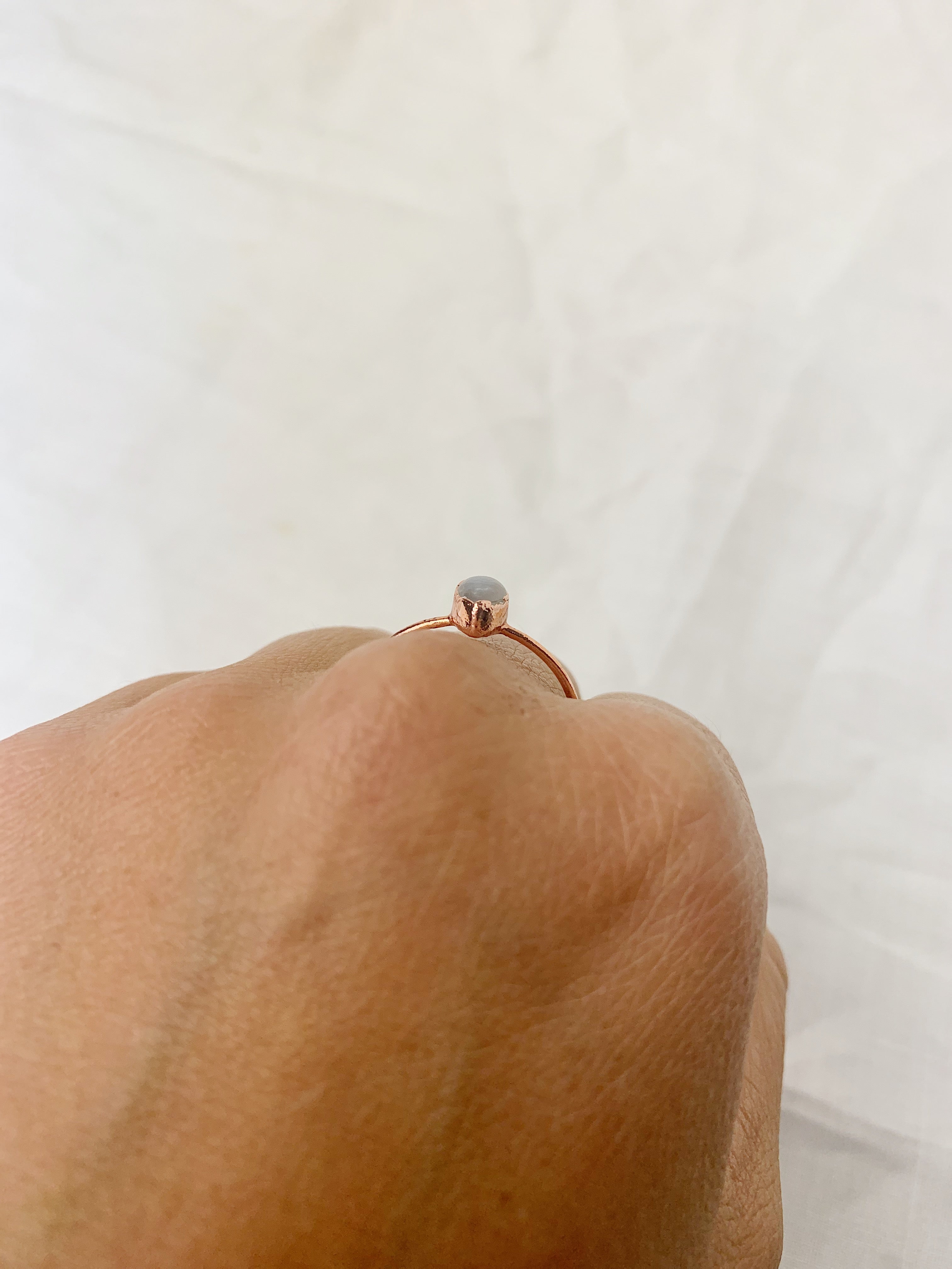 Pear Moonstone Ring