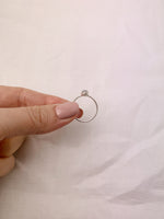 Silver Oval Moonstone Ring