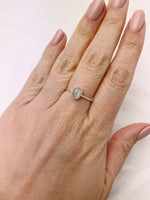 Silver Oval Moonstone Ring