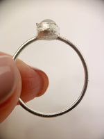 Silver Oval Moonstone Ring