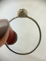 Silver Pear Labradorite Ring