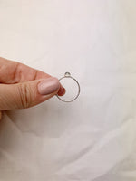 Silver Small Triangle Labradorite Ring
