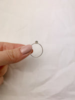 Silver Small Triangle Labradorite Ring