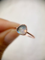 Triangle Moonstone Ring