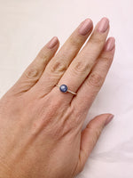 Silver Round Kyanite Ring