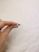 Silver Pear Lapis Ring