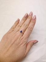 Silver Pear Lapis Ring