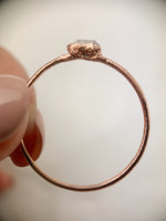 Horizontal Herkimer Diamond Ring