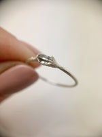 Silver Horizontal Herkimer Diamond Ring