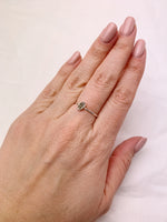Silver Vertical Herkimer Diamond Ring