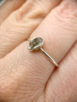 Silver Vertical Herkimer Diamond Ring