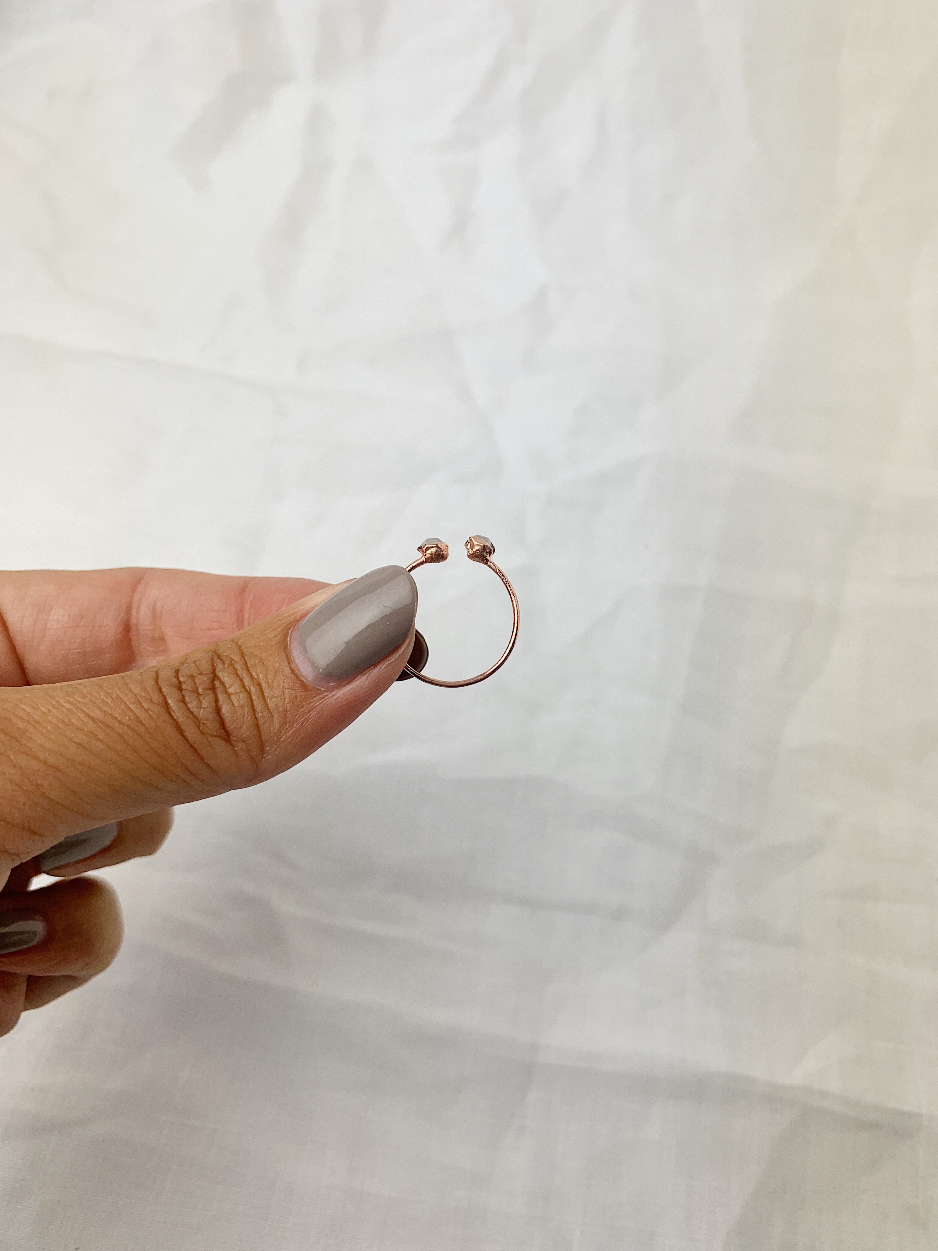 Open Herkimer Diamond Ring