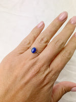 Silver Oval Lapis Ring