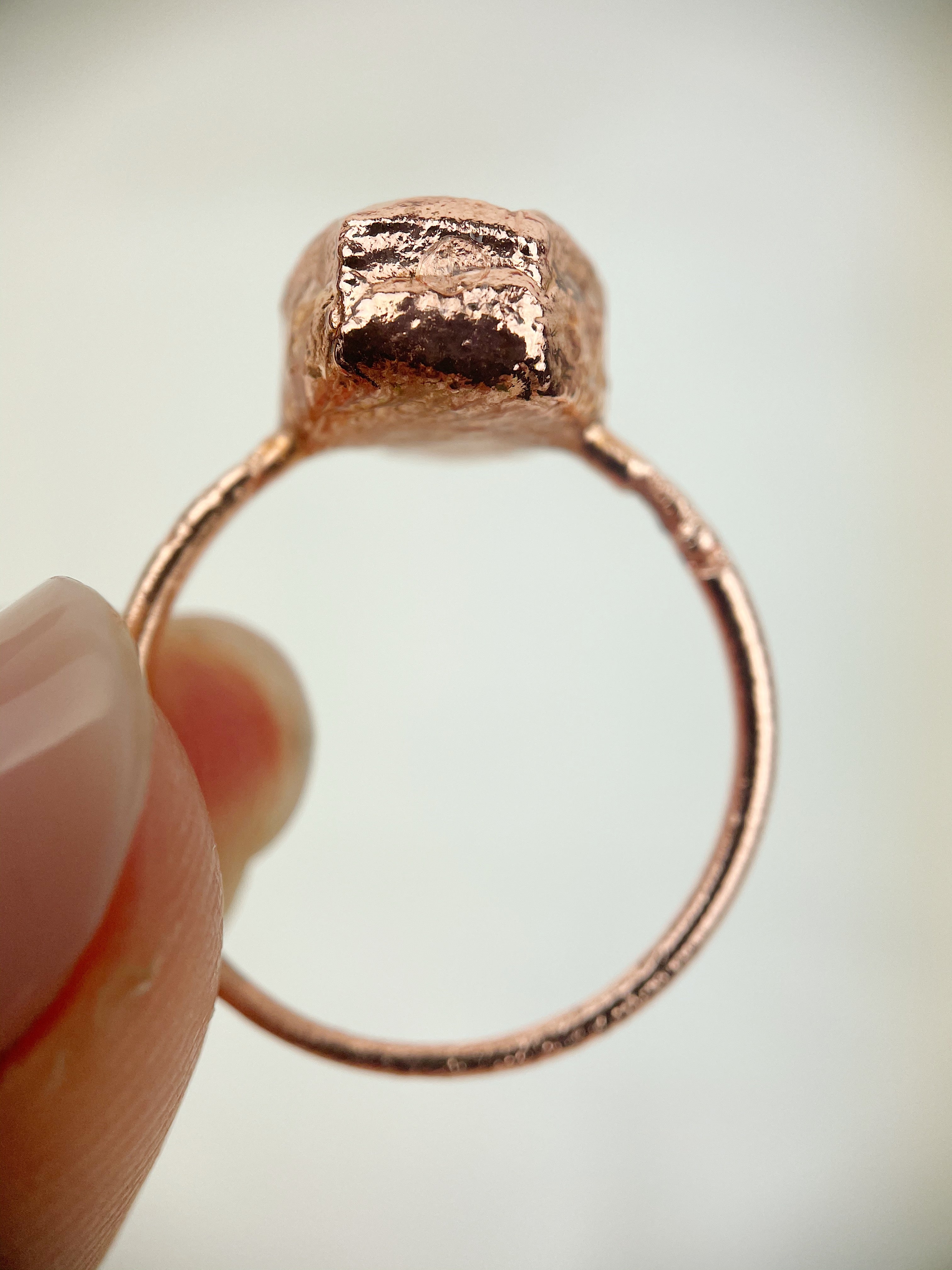 Hexagonal Moonstone Ring