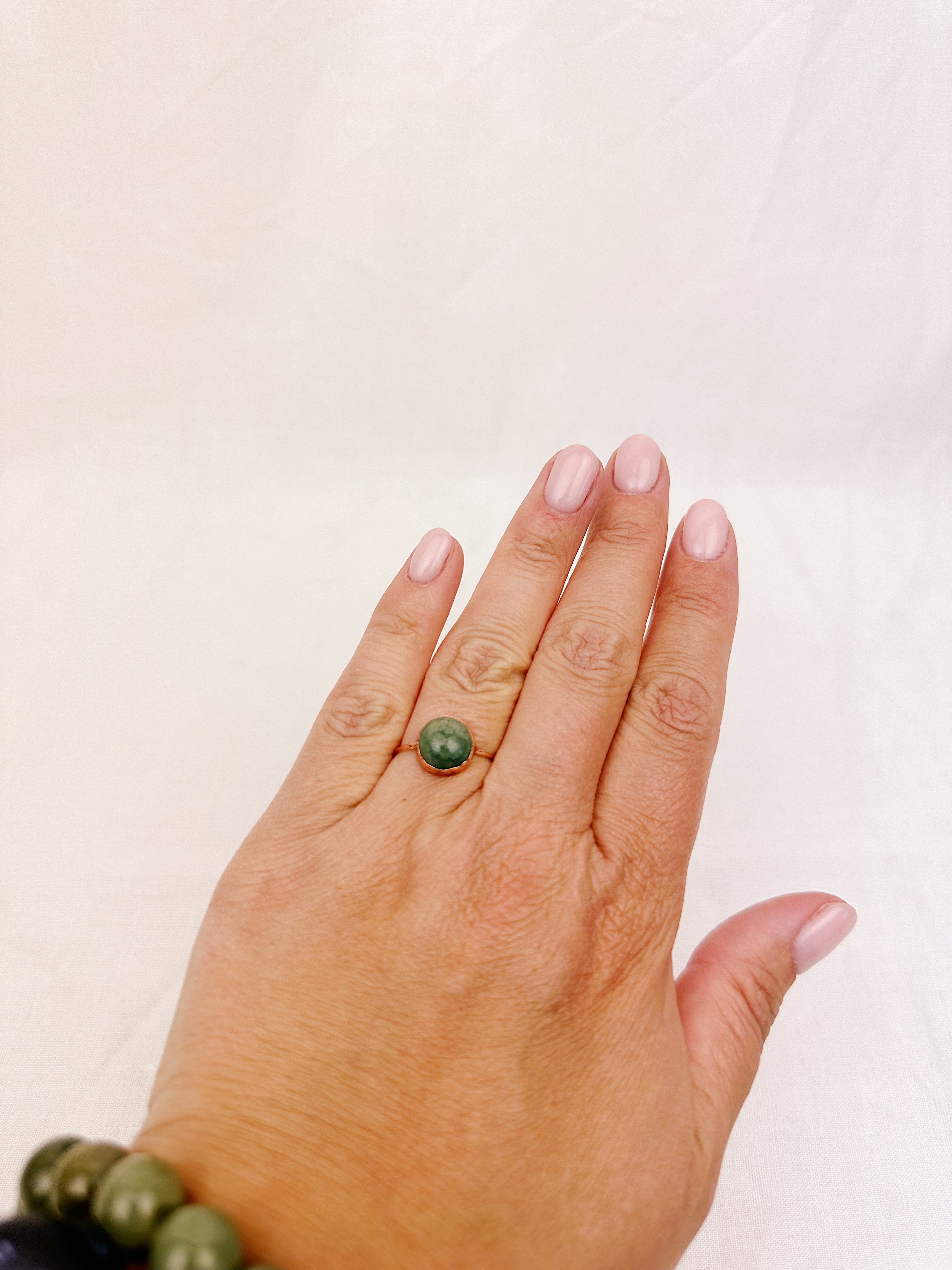 Moss Agate Ring - May Birthstone
