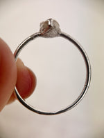 Silver Pear Smokey Quartz Ring