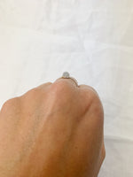 Silver Pear Moonstone Ring