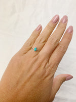 Silver Pear Turquoise Ring