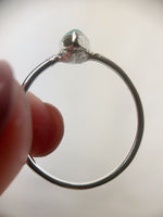Silver Pear Turquoise Ring
